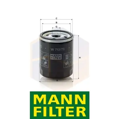 FILTRO ACEITE W 712/73 MANN