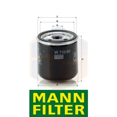 FILTRO ACEITE W 712/80 MANN
