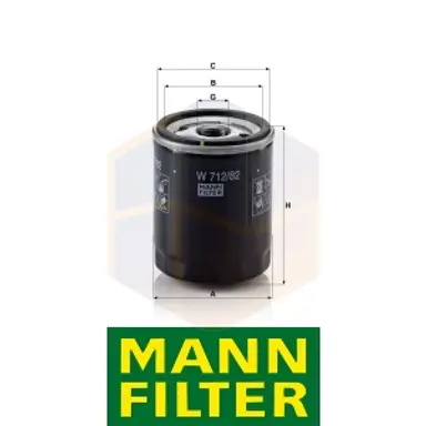 FILTRO ACEITE W 712/82 MANN