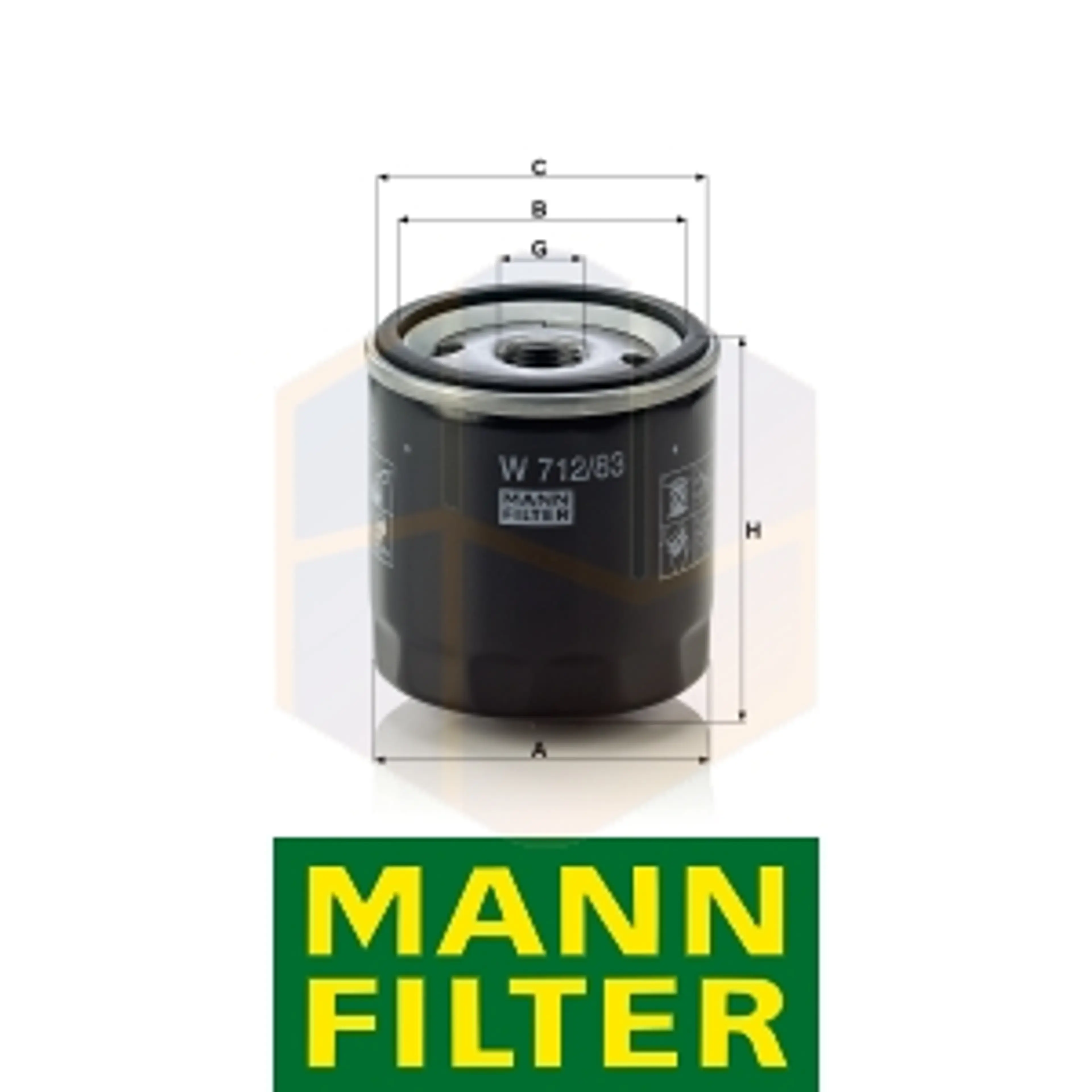 FILTRO ACEITE W 712/83 MANN