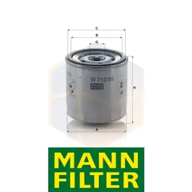 FILTRO ACEITE W 712/95 MANN