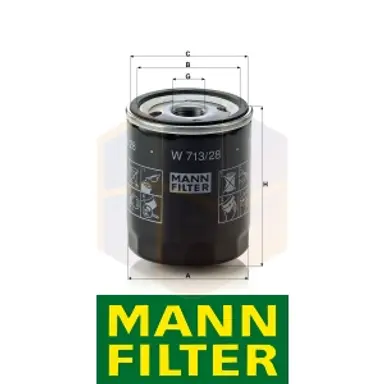FILTRO ACEITE W 713/28 MANN
