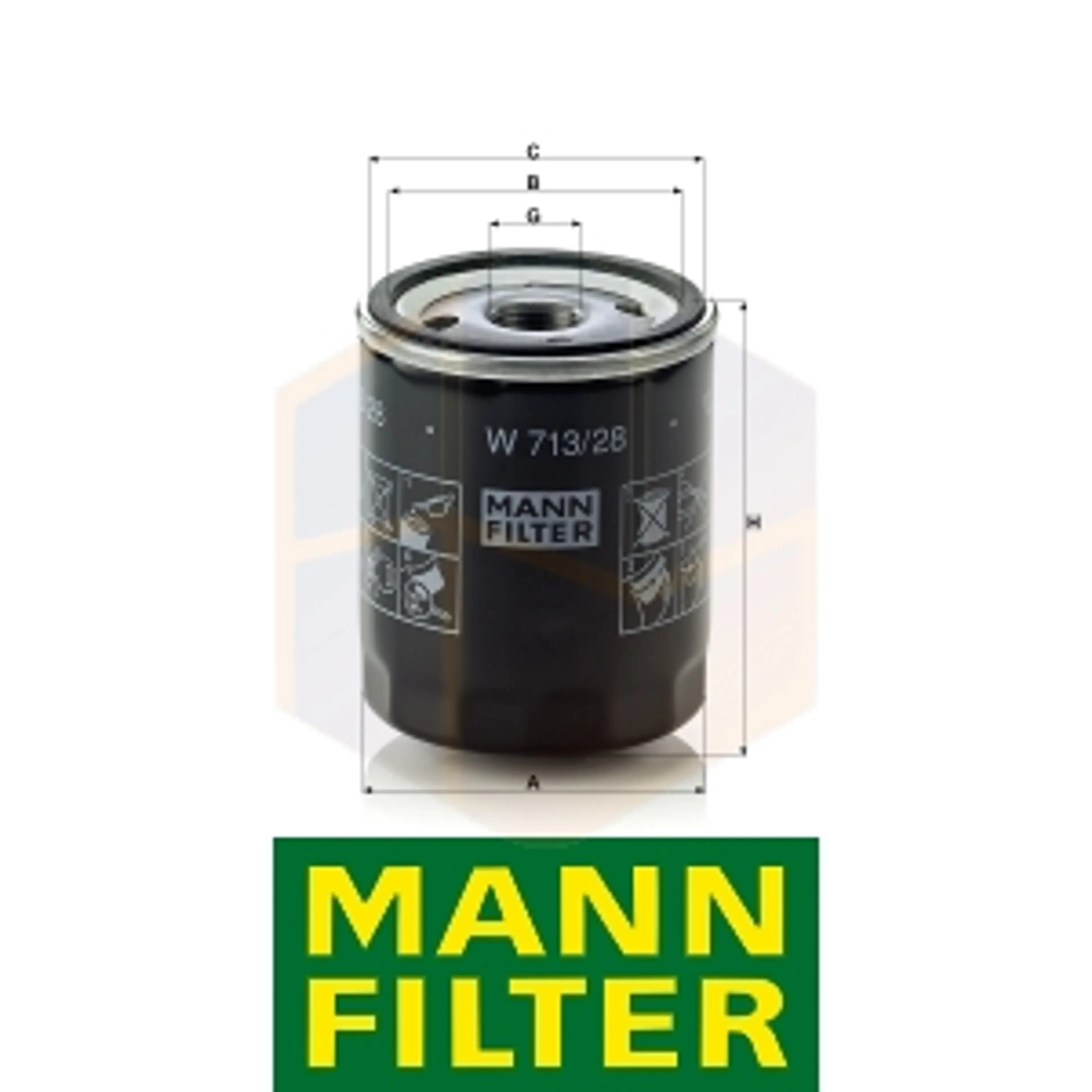 FILTRO ACEITE W 713/28 MANN