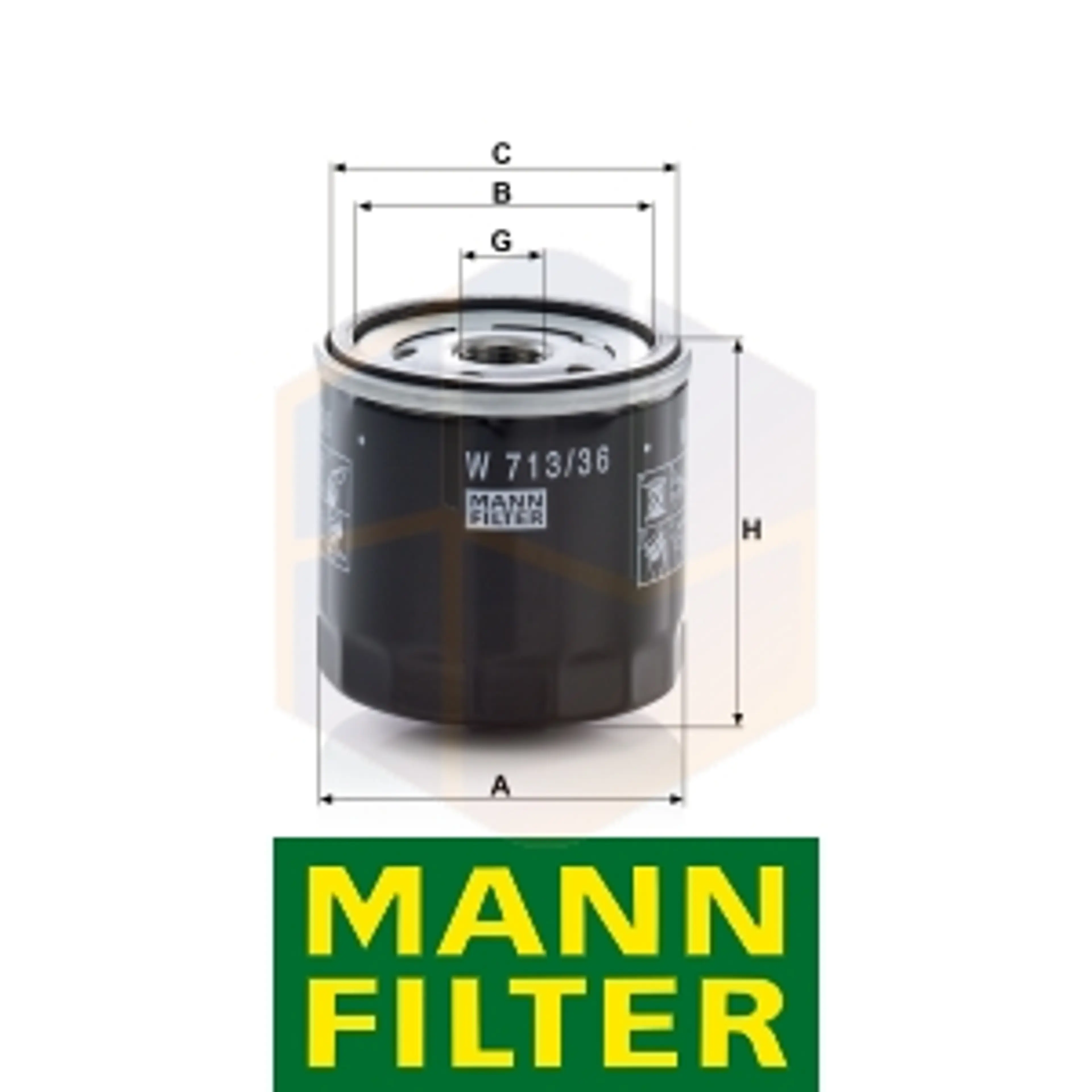 FILTRO ACEITE W 713/36 MANN