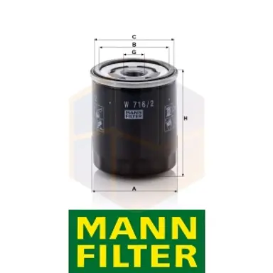 FILTRO ACEITE W 716/2 MANN