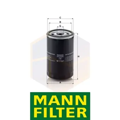 FILTRO ACEITE W 719/1 MANN