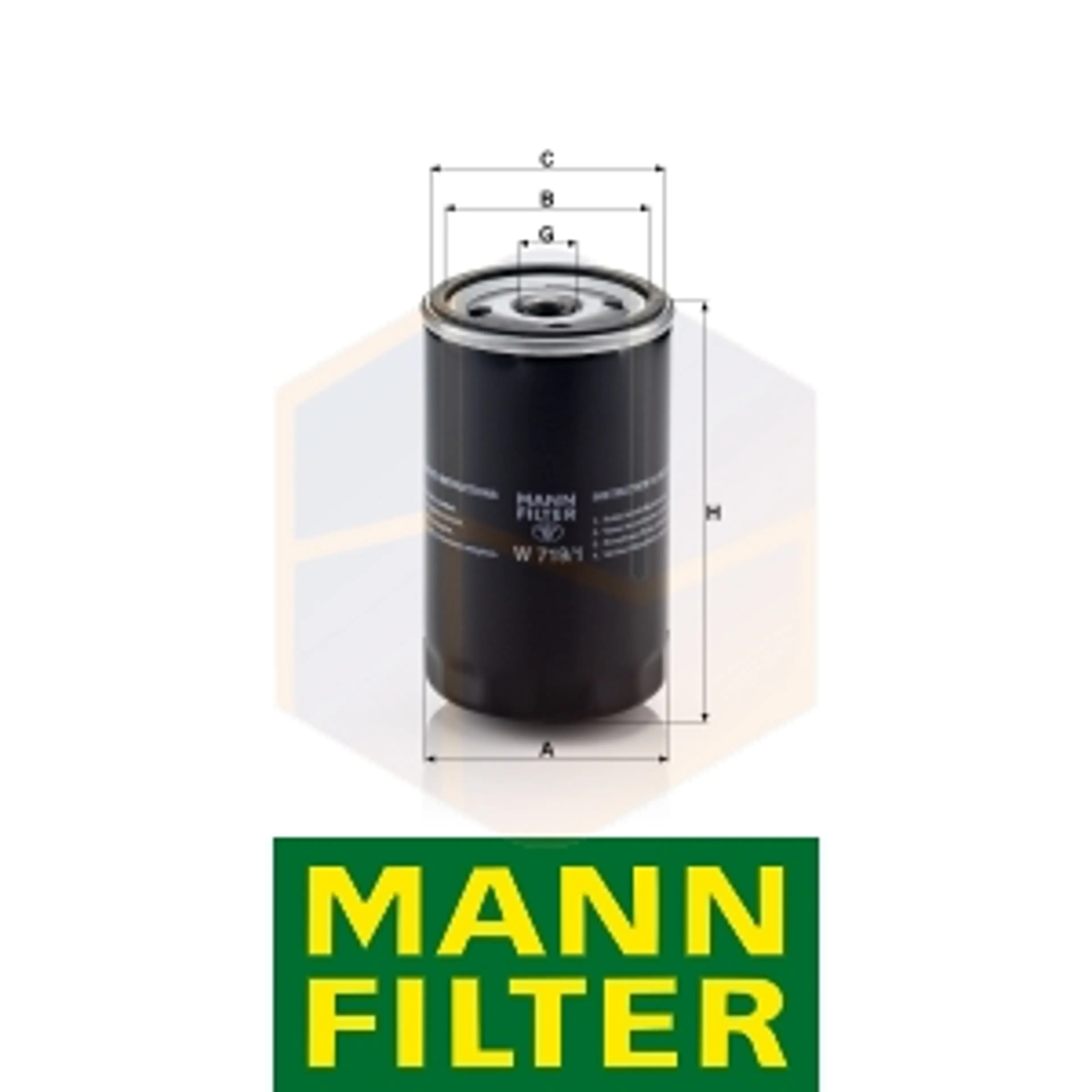 FILTRO ACEITE W 719/1 MANN