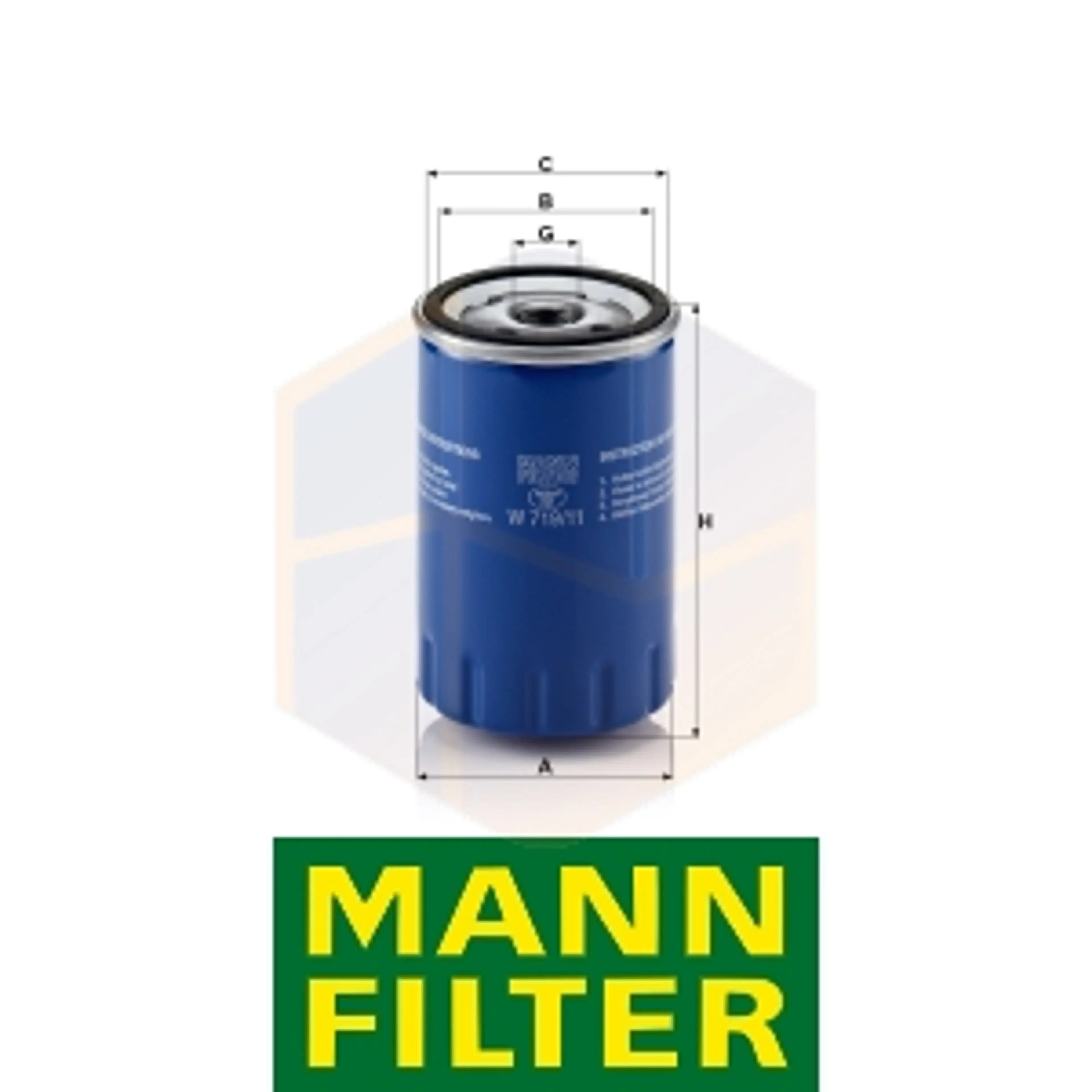 FILTRO ACEITE W 719/11 MANN