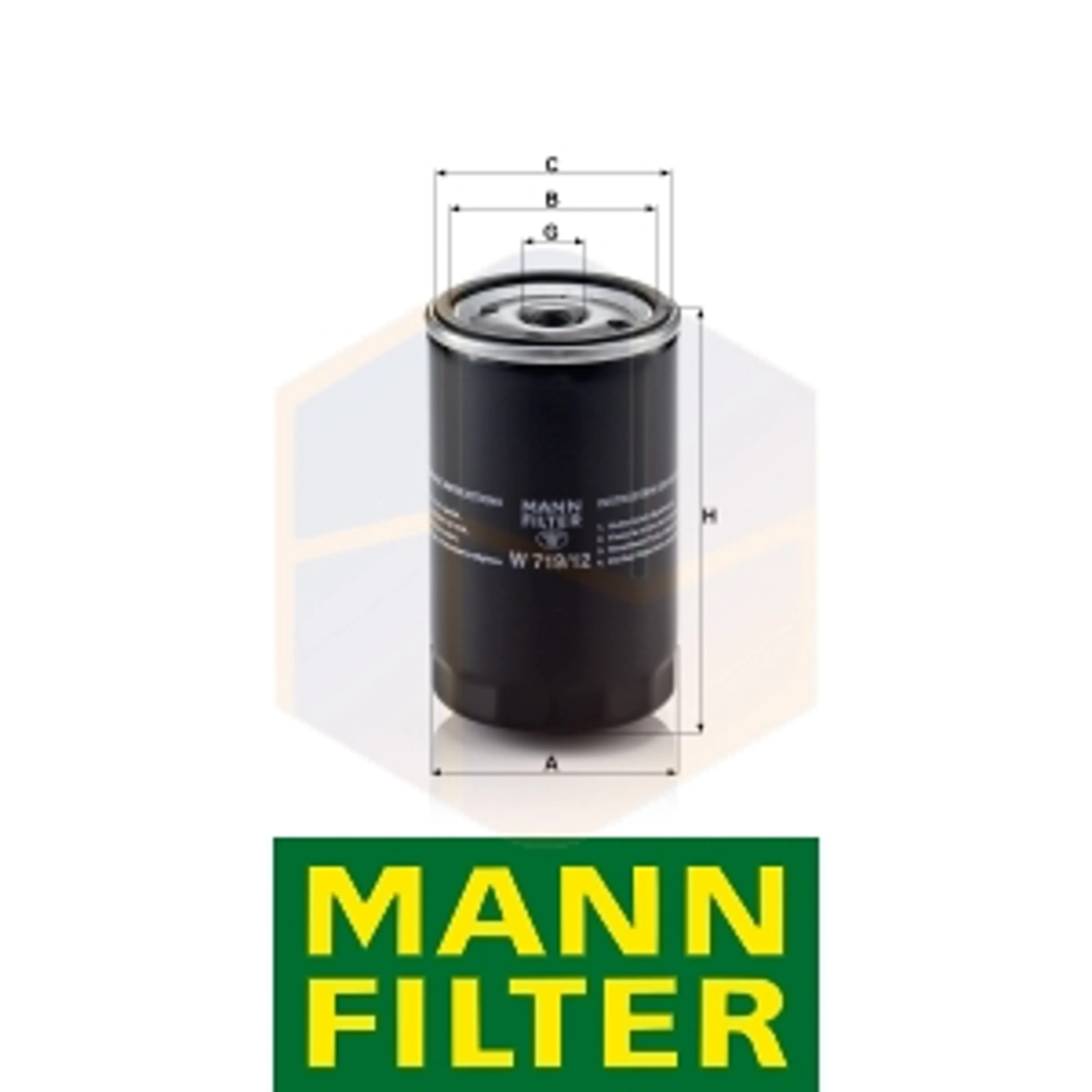 FILTRO ACEITE W 719/12 MANN