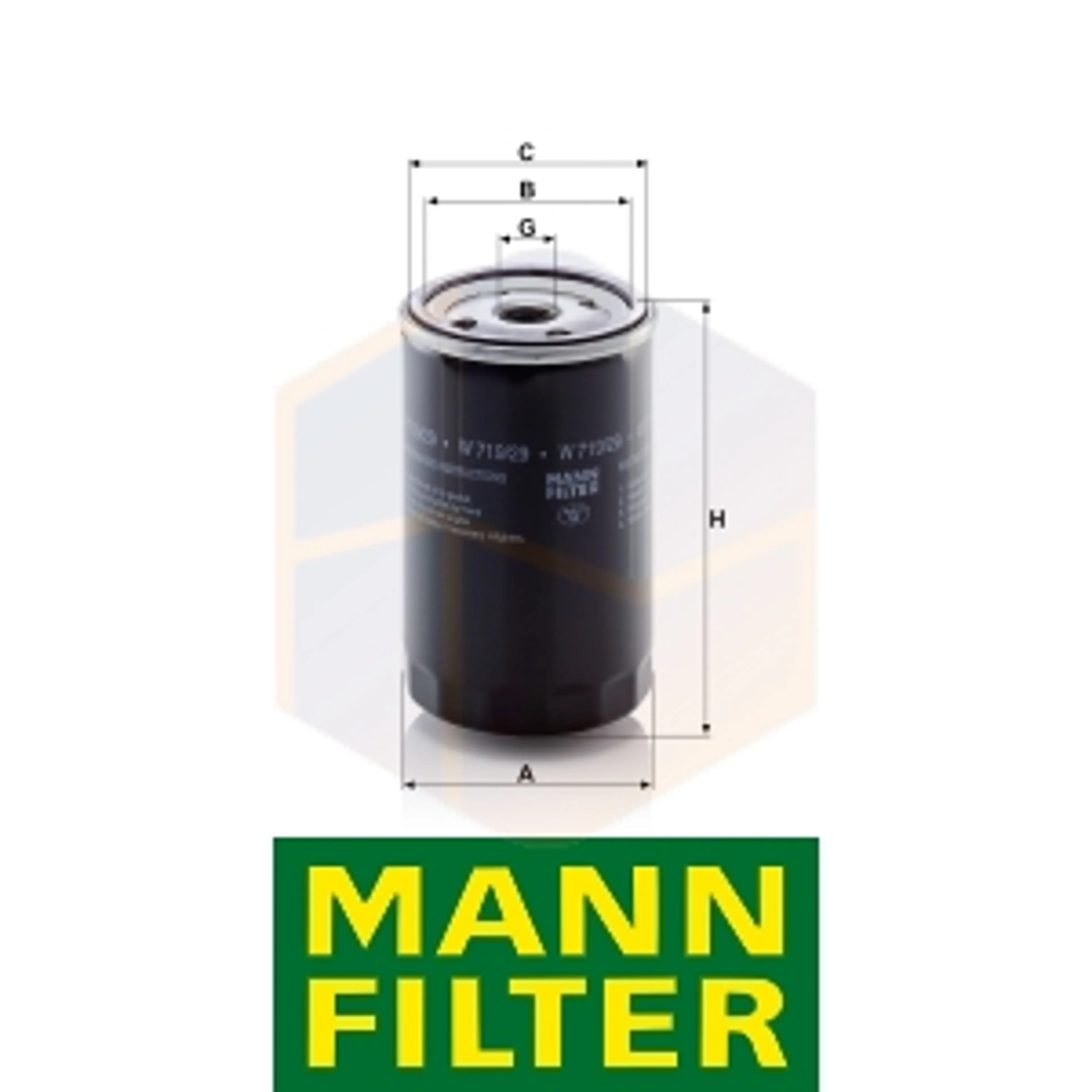 FILTRO ACEITE W 719/29 MANN