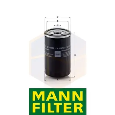 FILTRO ACEITE W 719/33 MANN