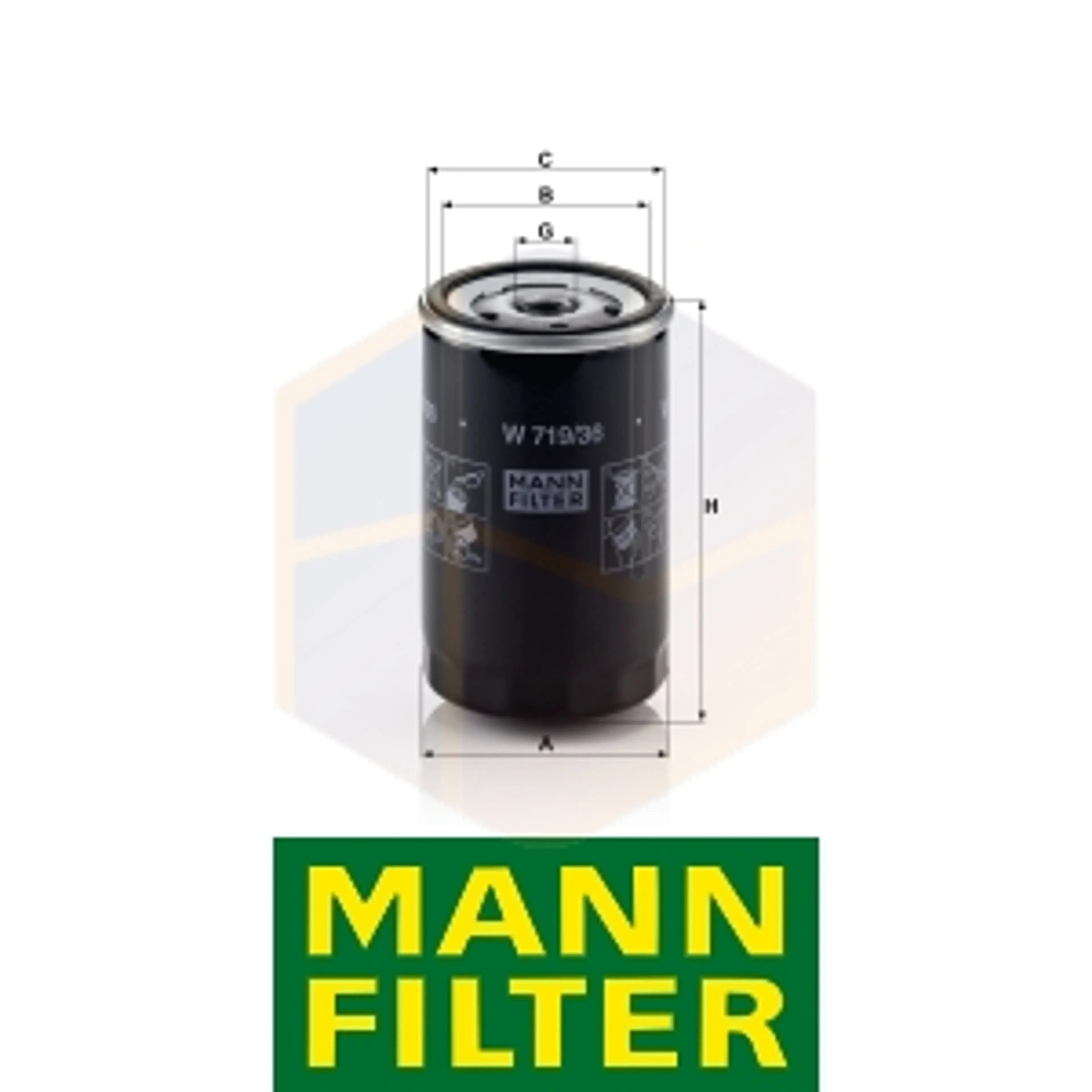 FILTRO ACEITE W 719/36 MANN