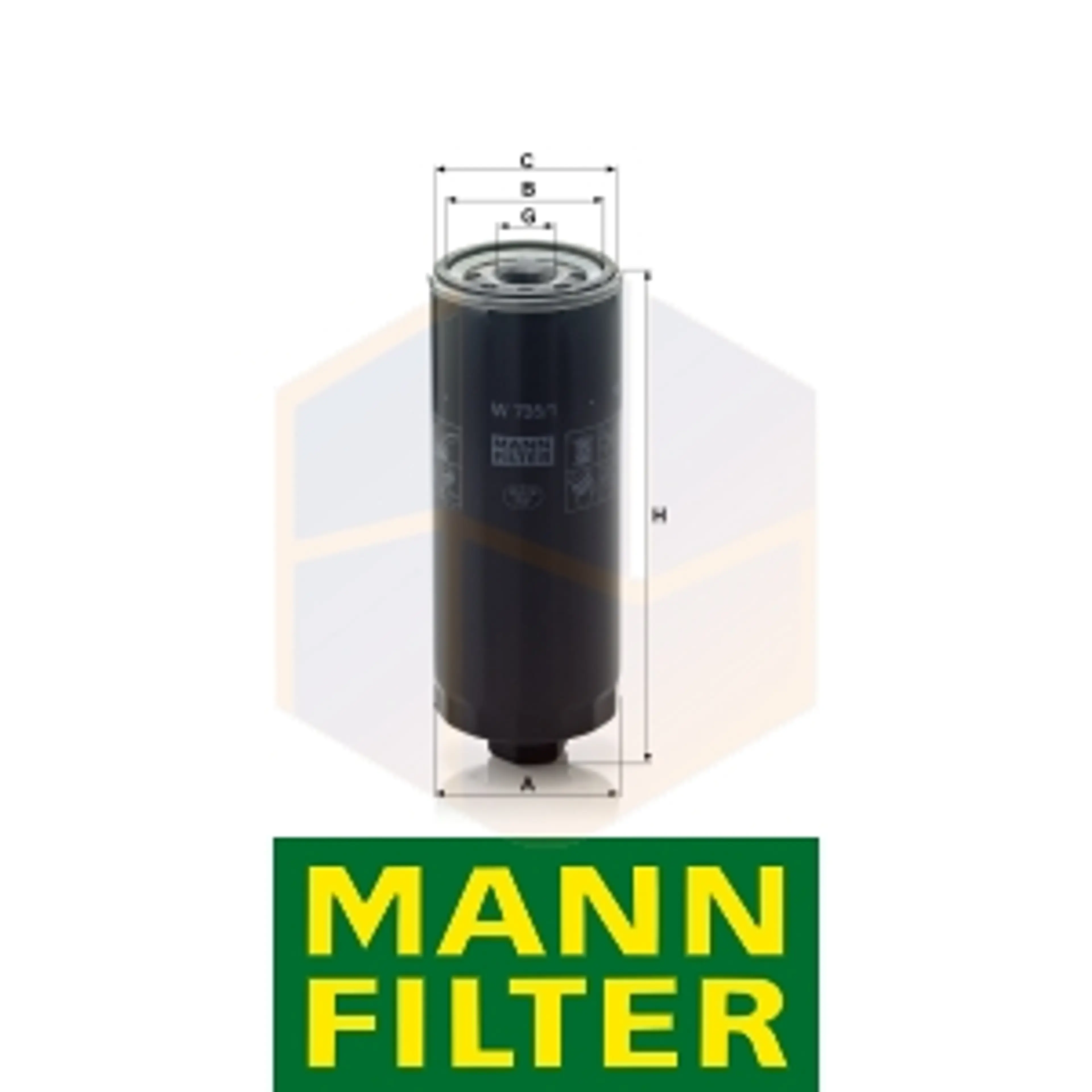 FILTRO ACEITE W 735/1 MANN