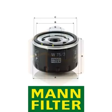 FILTRO ACEITE W 75/3 MANN