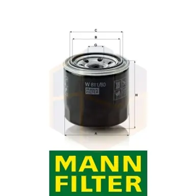 FILTRO ACEITE W 811/80 MANN