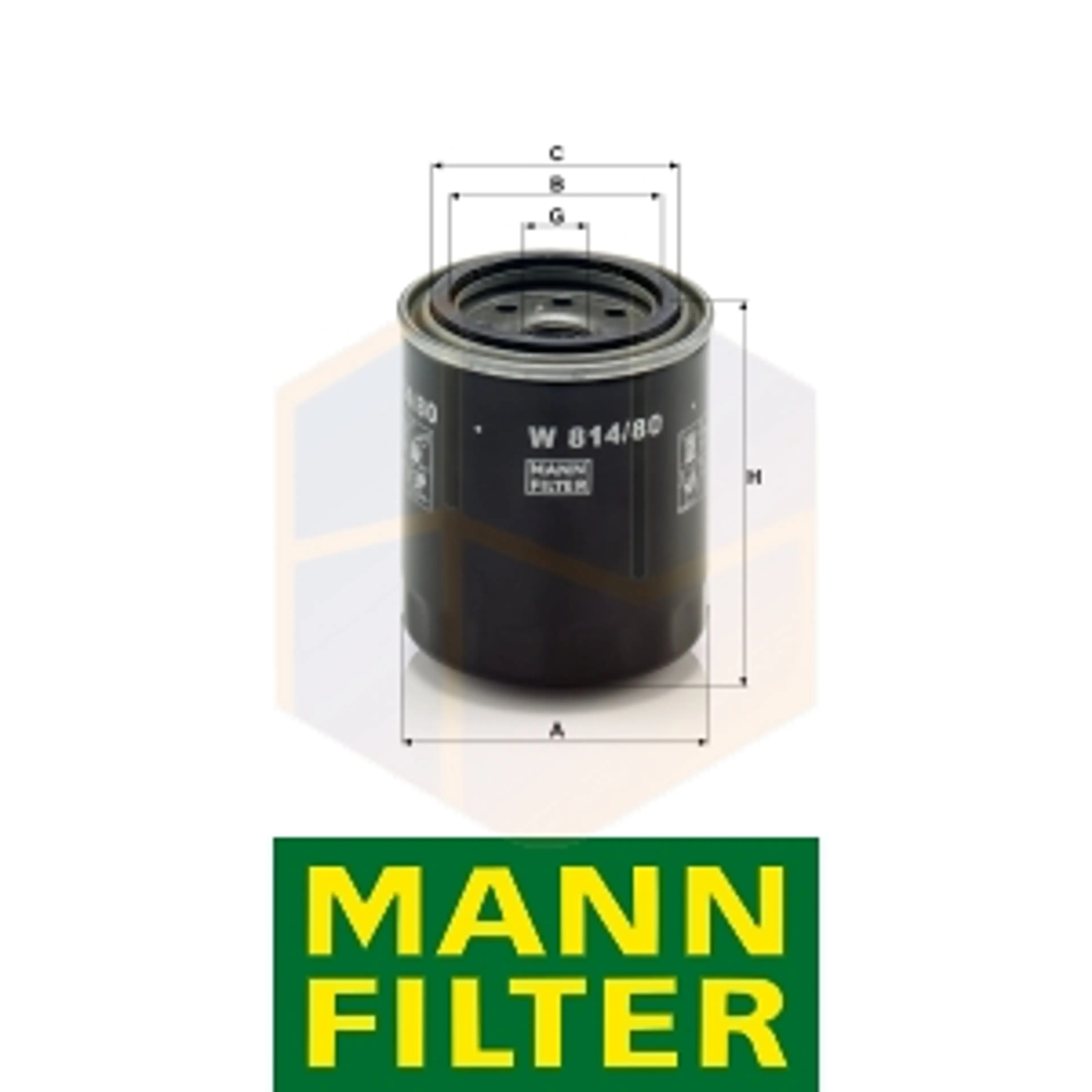 FILTRO ACEITE W 814/80 MANN