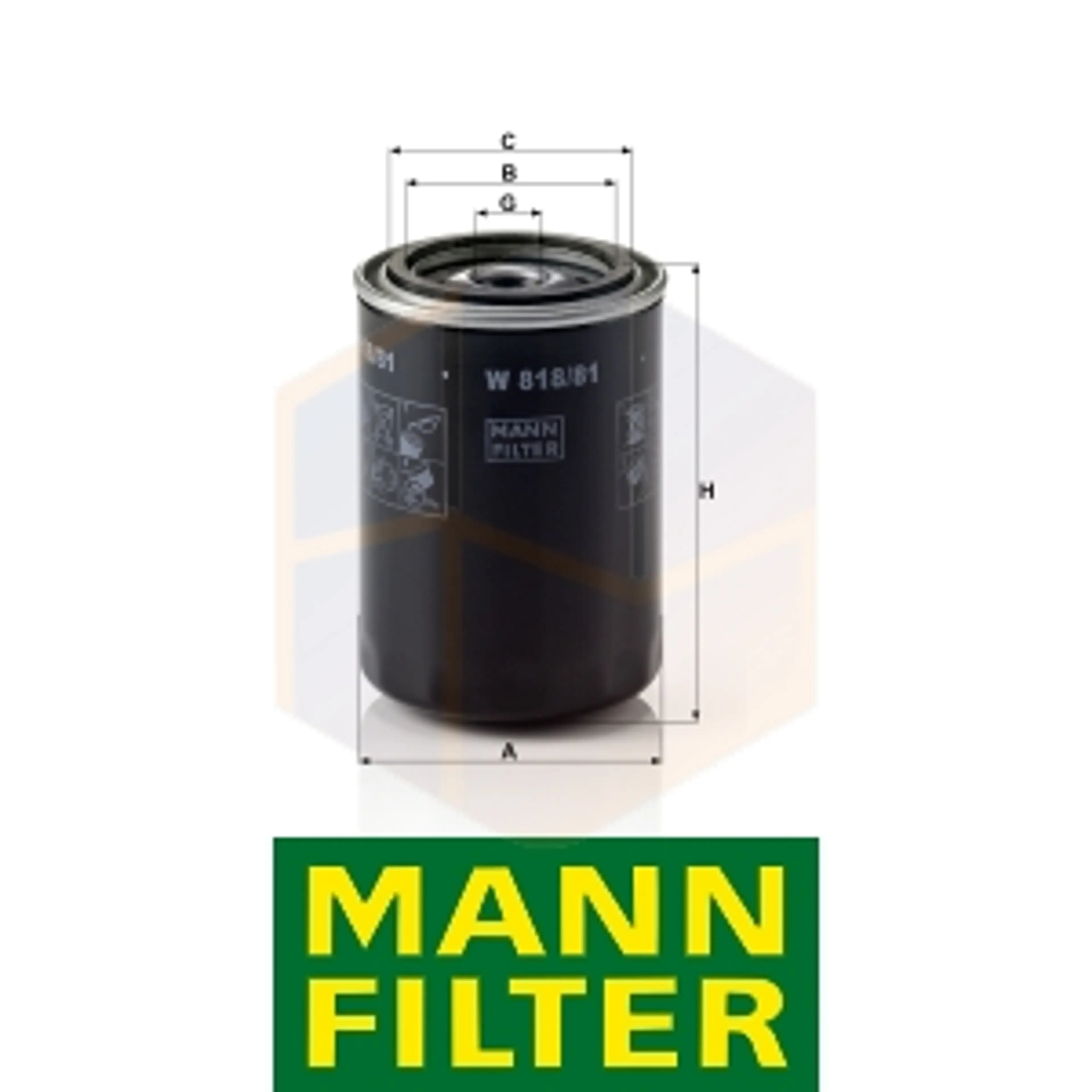 FILTRO ACEITE W 818/81 MANN