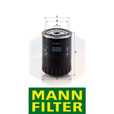 FILTRO ACEITE W 830/1 MANN