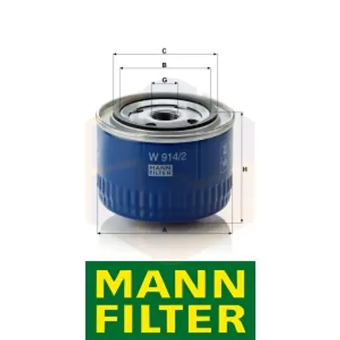FILTRO ACEITE W 914/2 MANN
