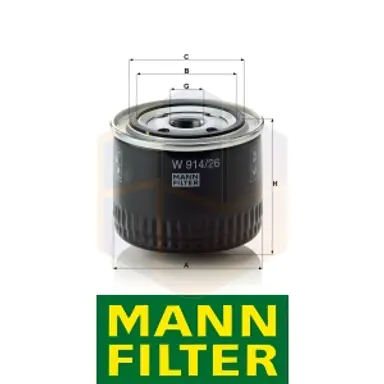FILTRO ACEITE W 914/26 MANN