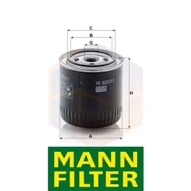 FILTRO ACEITE W 920/11 MANN