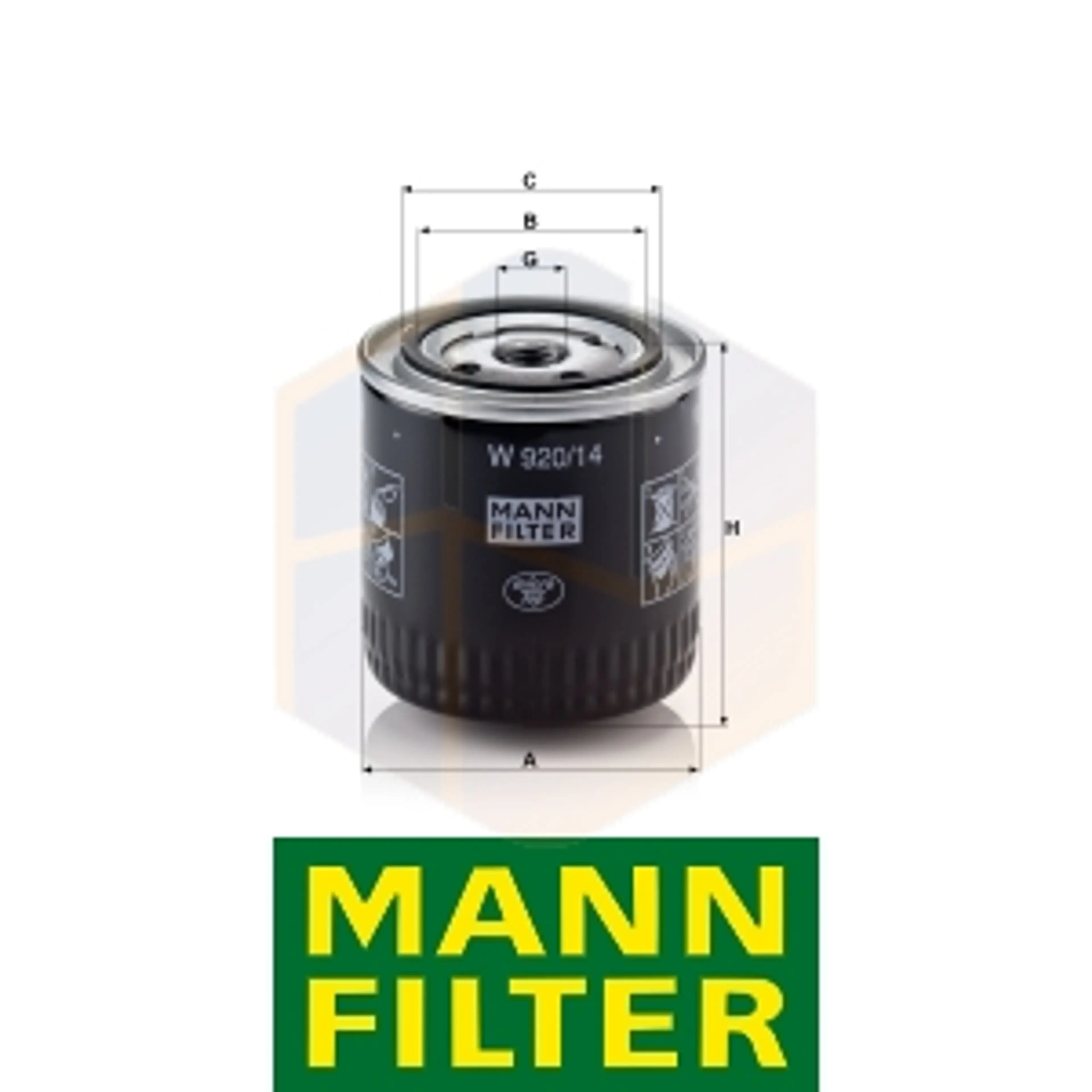 FILTRO ACEITE W 920/14 MANN