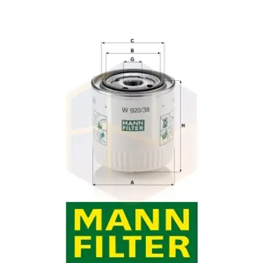 FILTRO ACEITE W 920/38 MANN