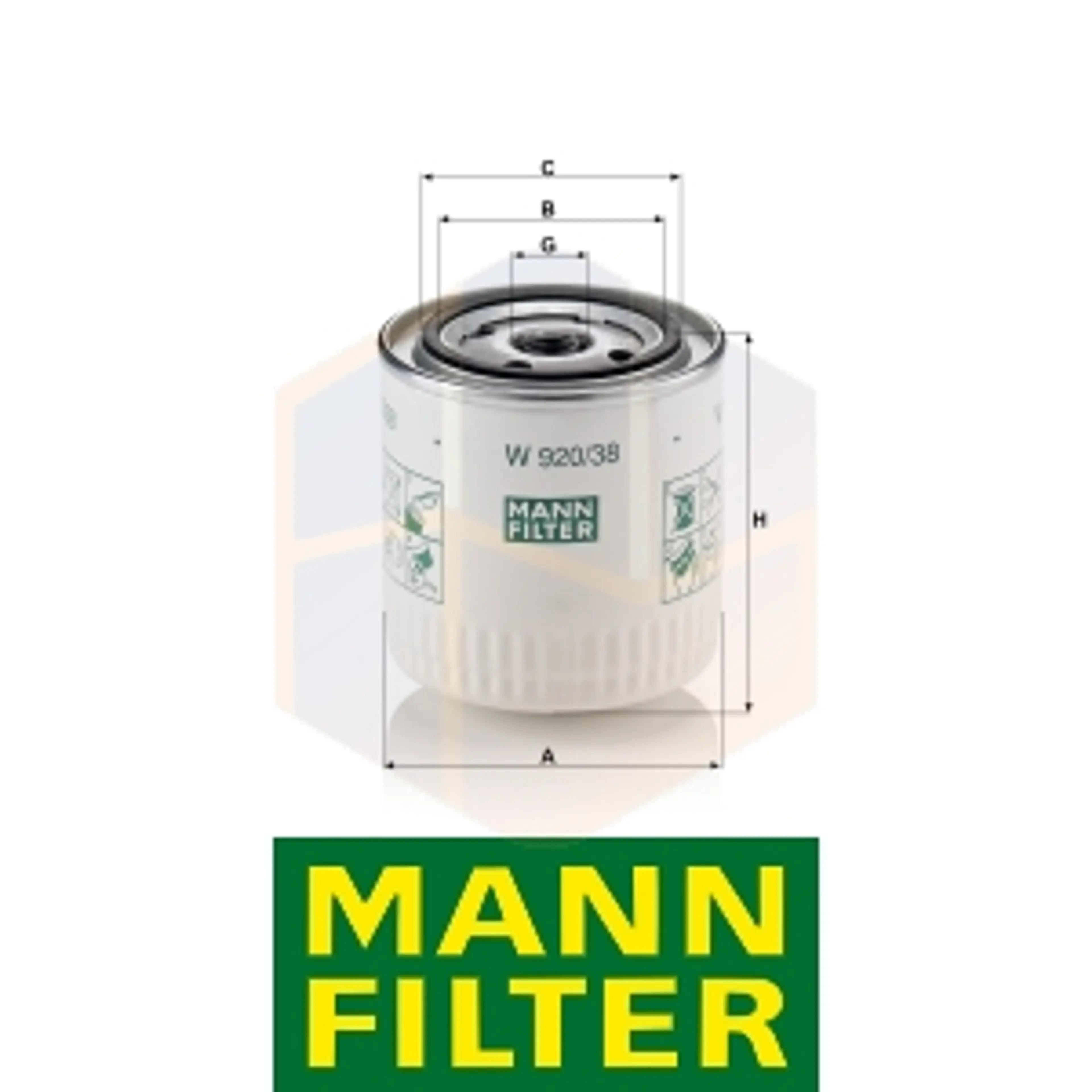 FILTRO ACEITE W 920/38 MANN