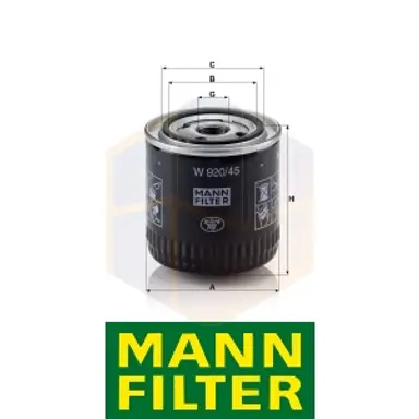 FILTRO ACEITE W 920/45 MANN