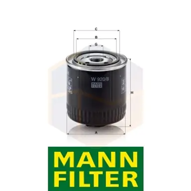 FILTRO ACEITE W 920/8 MANN