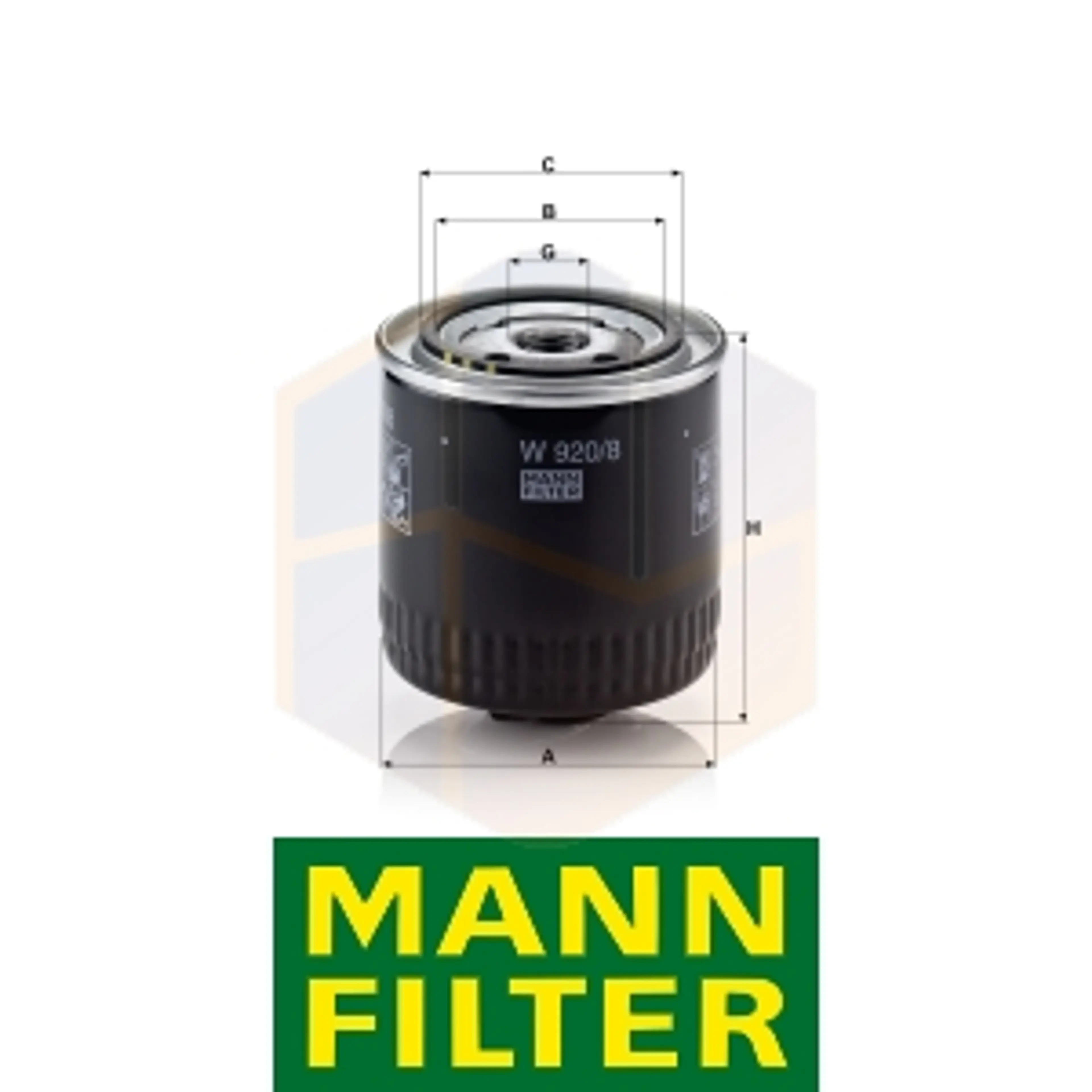 FILTRO ACEITE W 920/8 MANN