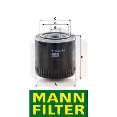 FILTRO ACEITE W 920/84 MANN