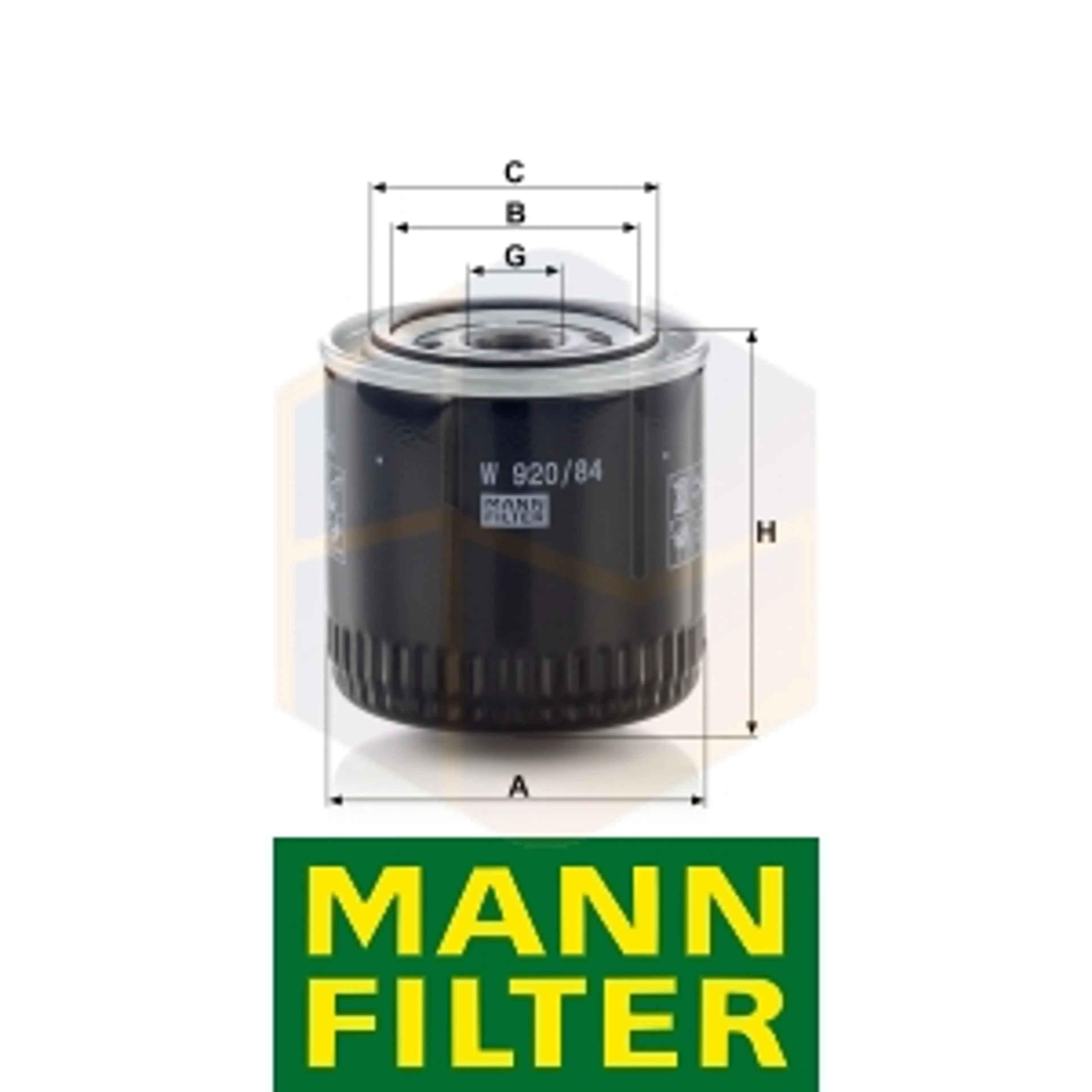 FILTRO ACEITE W 920/84 MANN