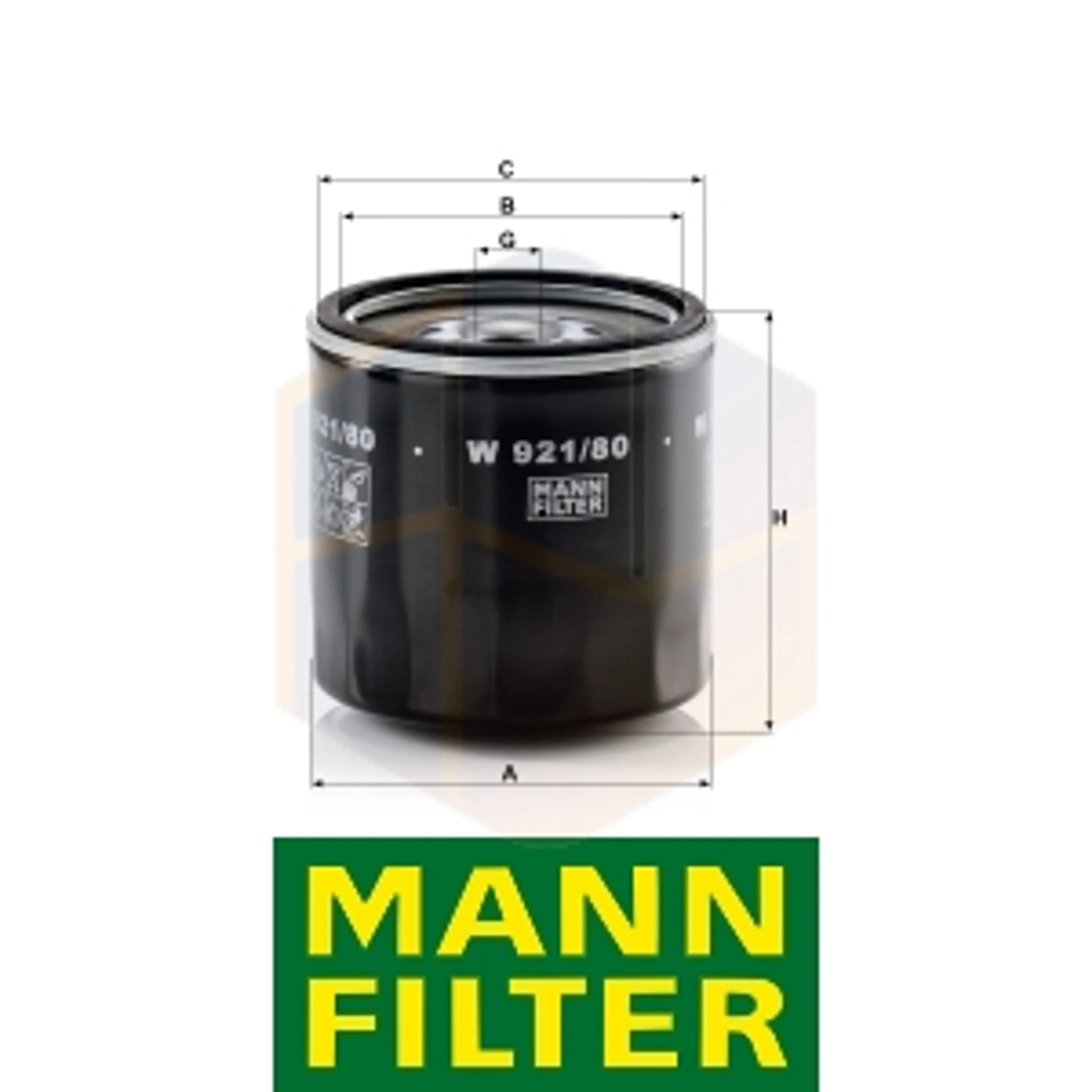 FILTRO ACEITE W 921/80 MANN