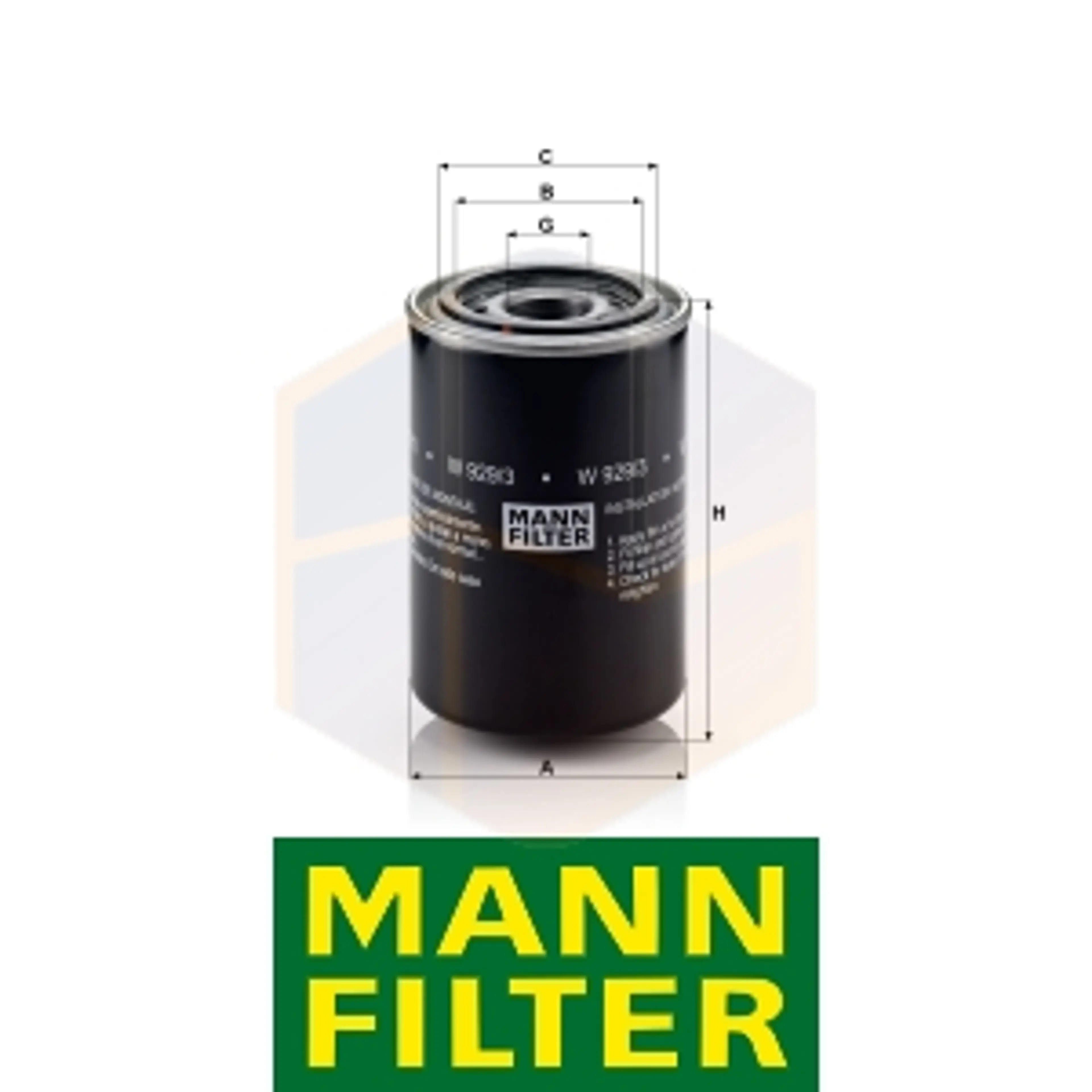 FILTRO ACEITE W 929/3 MANN