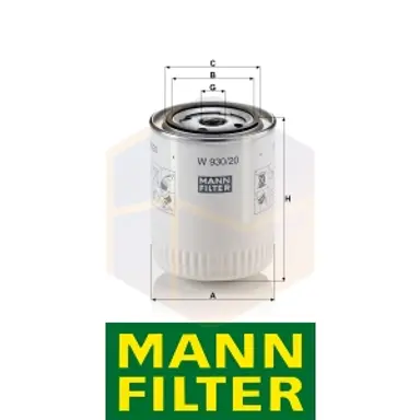FILTRO ACEITE W 930/20 MANN