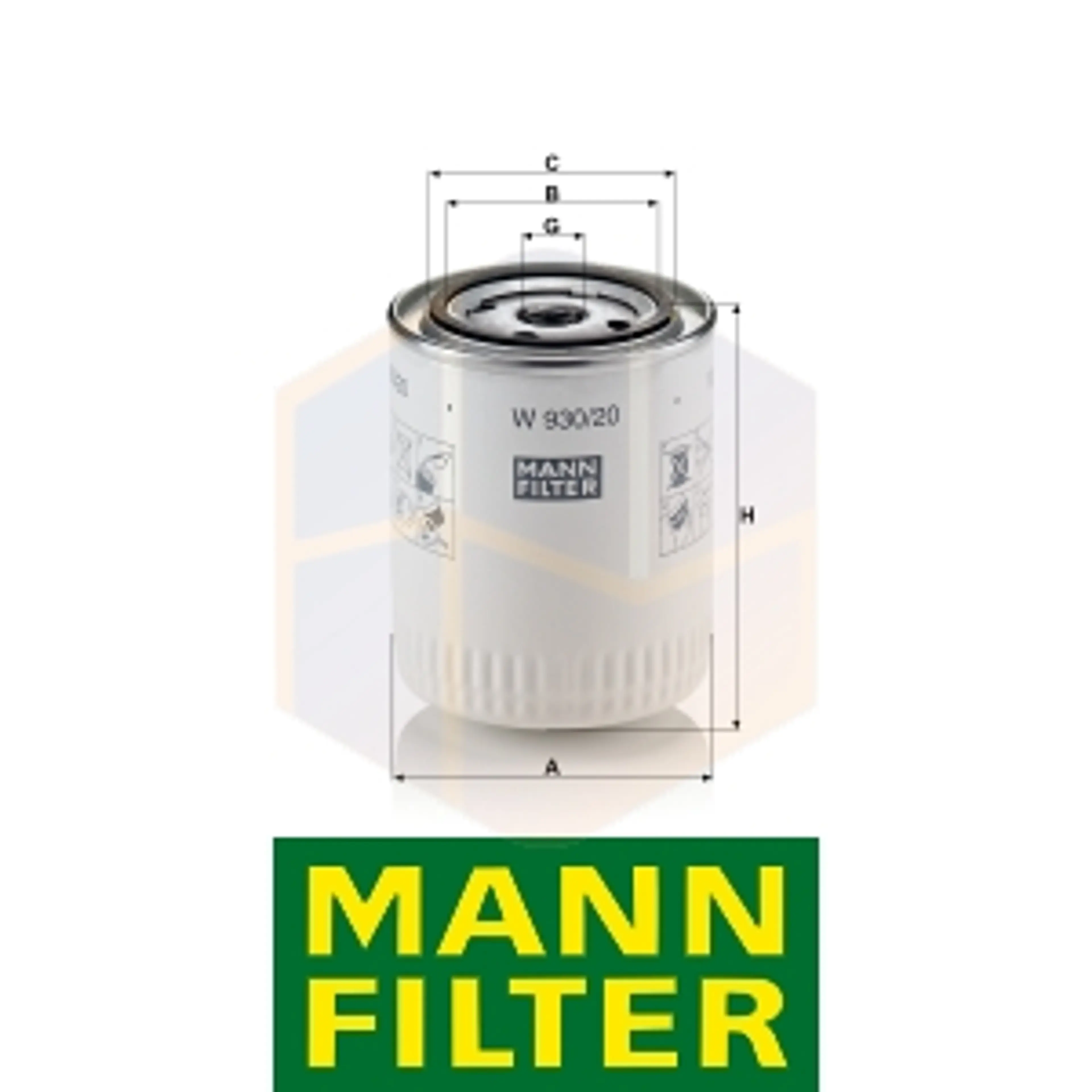 FILTRO ACEITE W 930/20 MANN