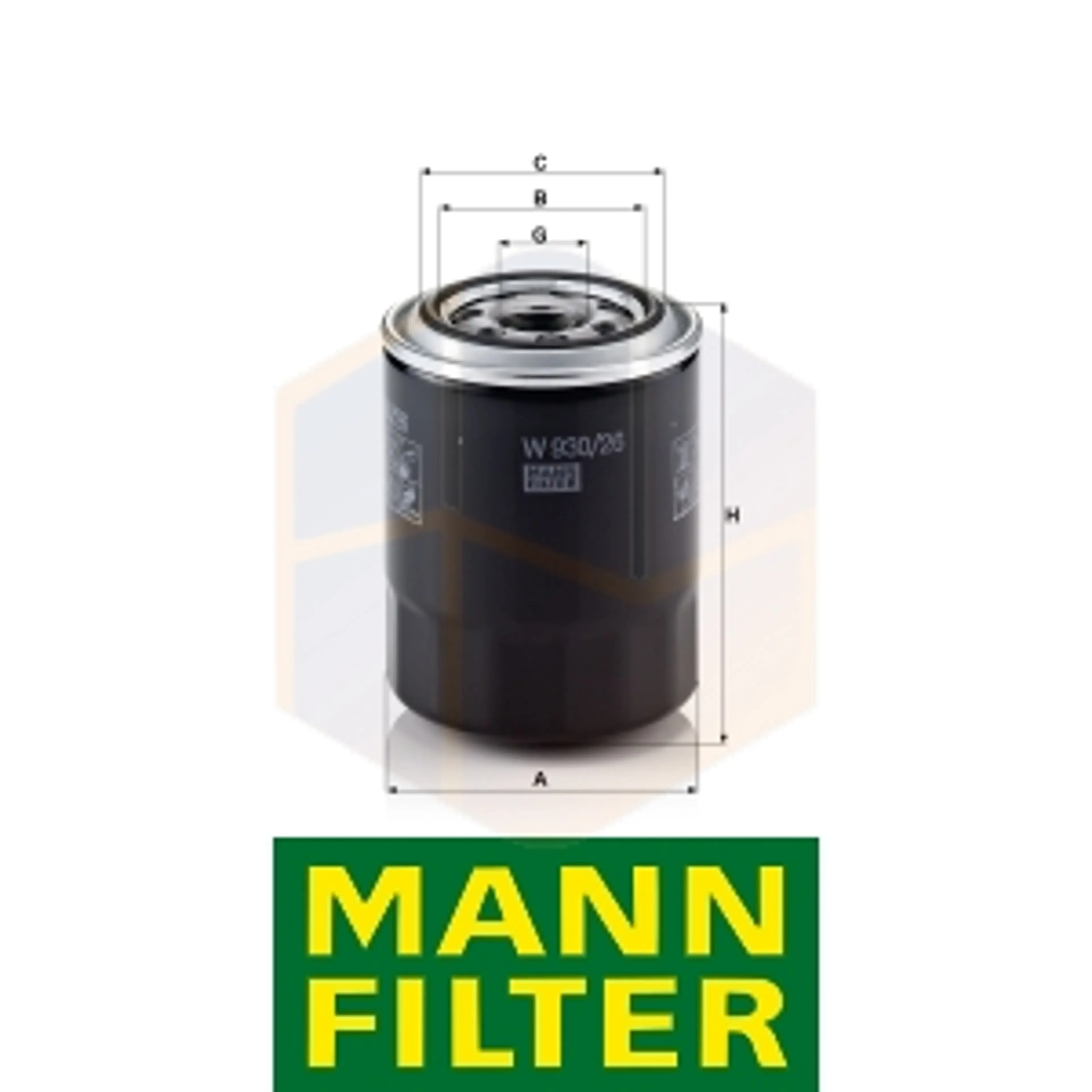 FILTRO ACEITE W 930/26 MANN