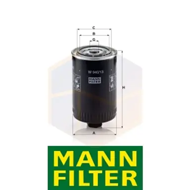 FILTRO ACEITE W 940/13 MANN