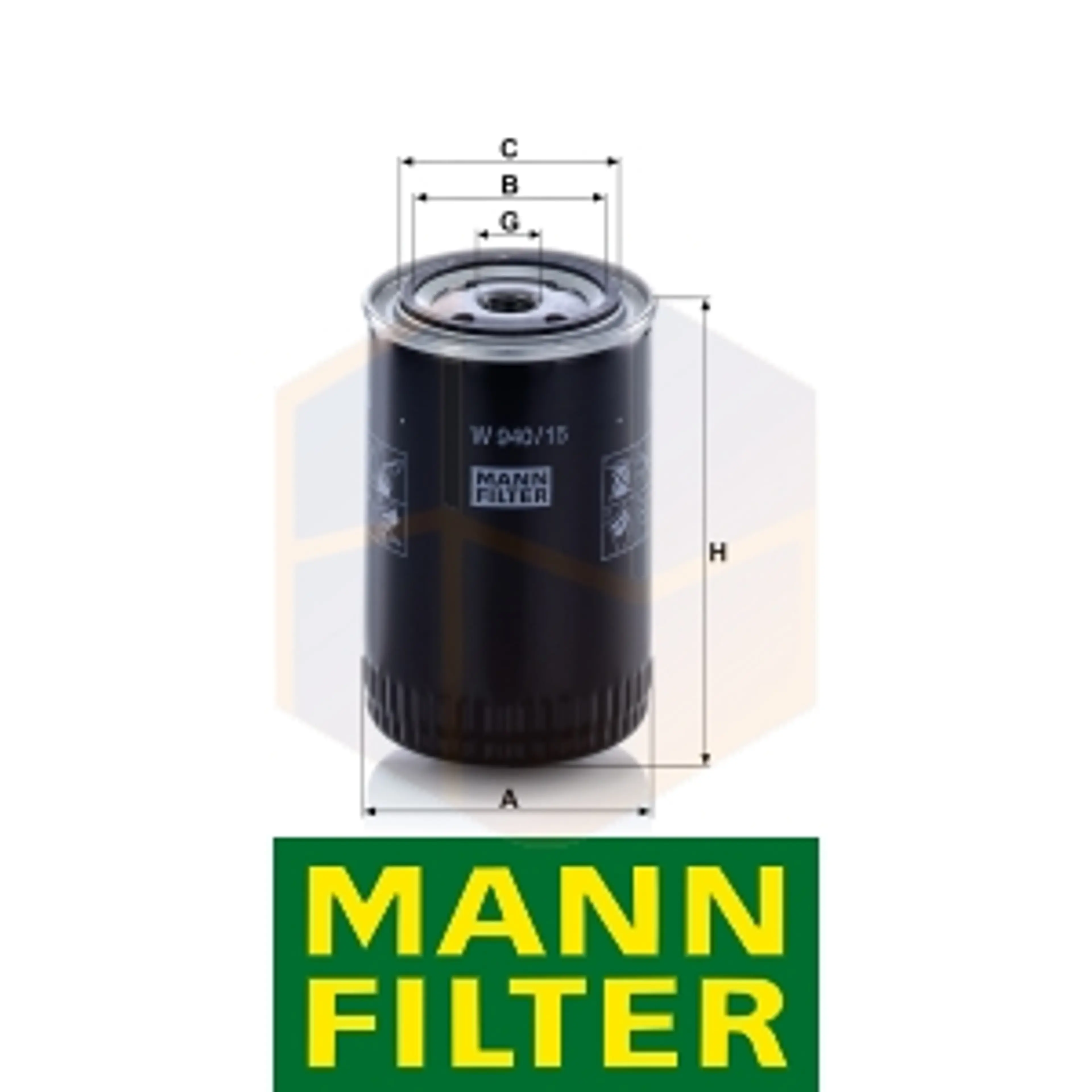 FILTRO ACEITE W 940/15 N MANN