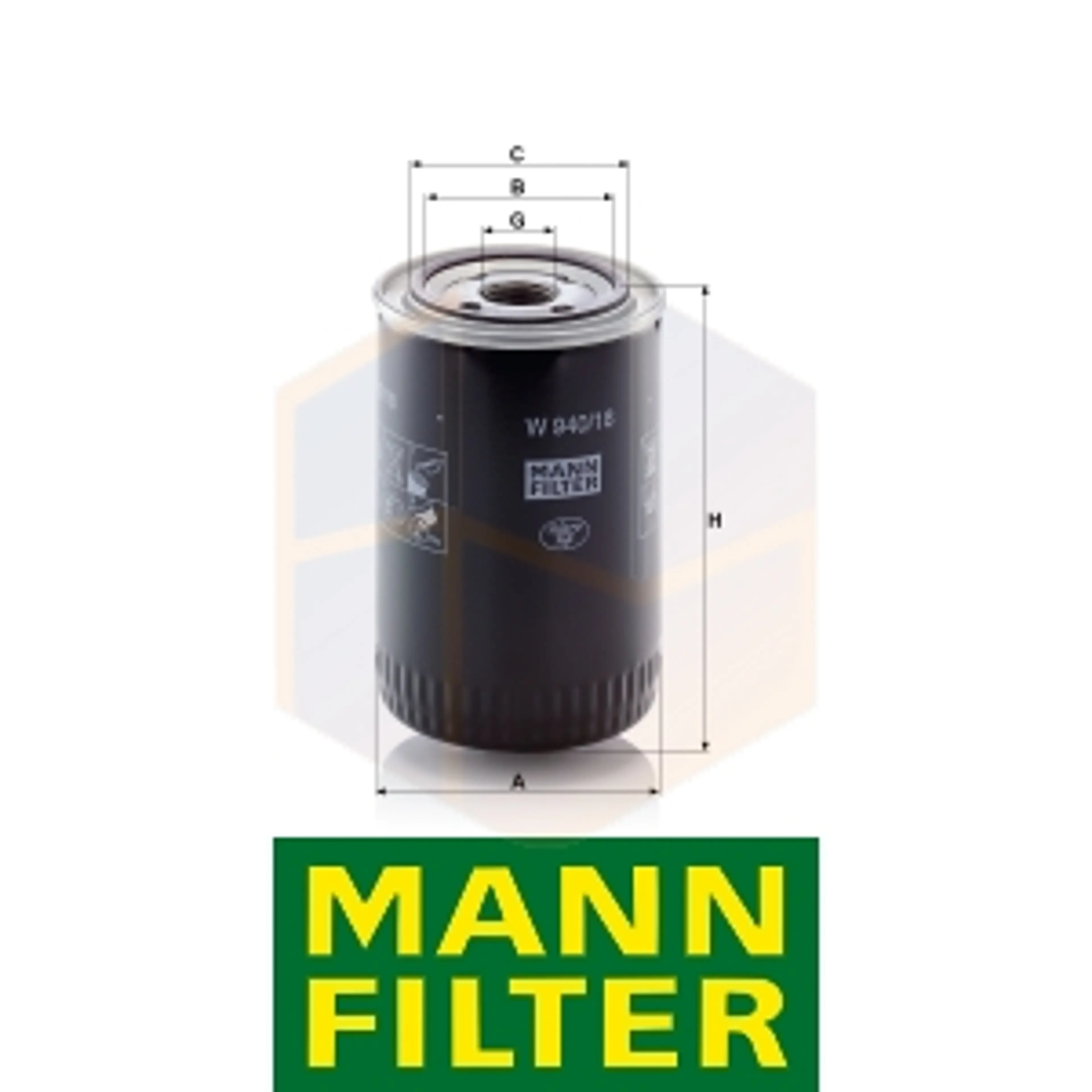 FILTRO ACEITE W 940/18 MANN