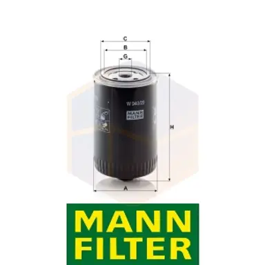 FILTRO ACEITE W 940/20 MANN