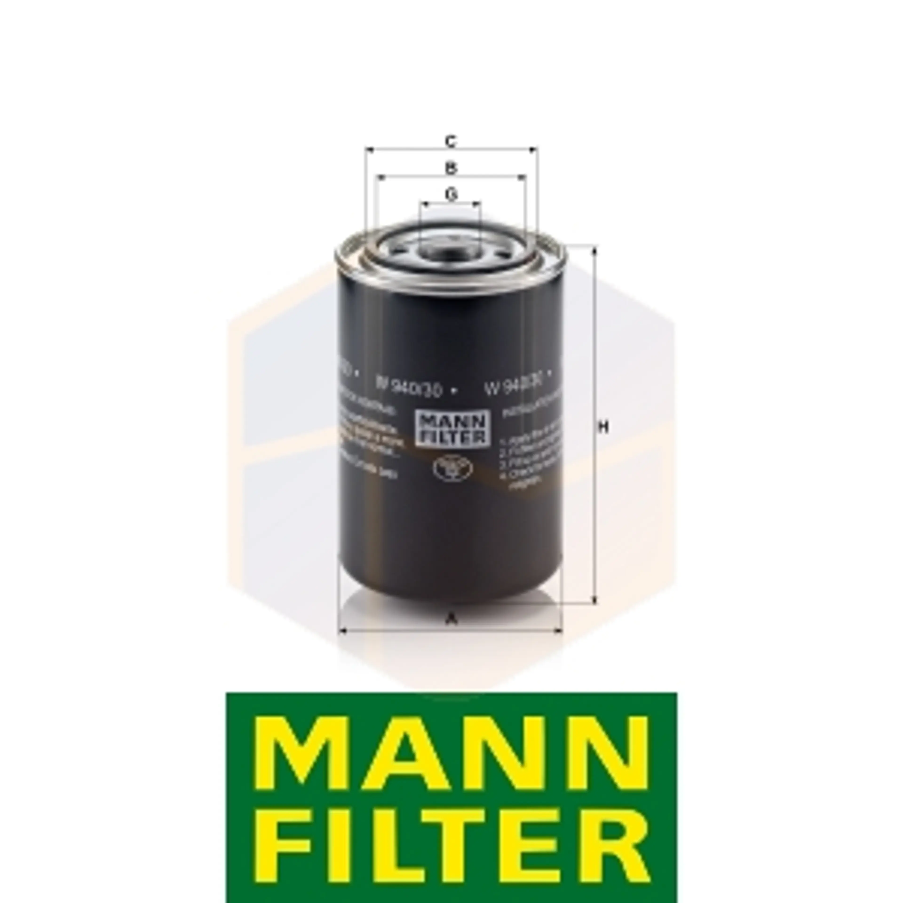 FILTRO ACEITE W 940/30 MANN