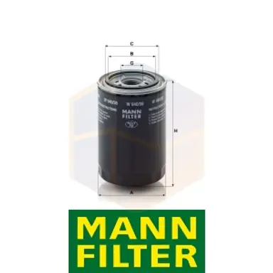 FILTRO ACEITE W 940/38 MANN