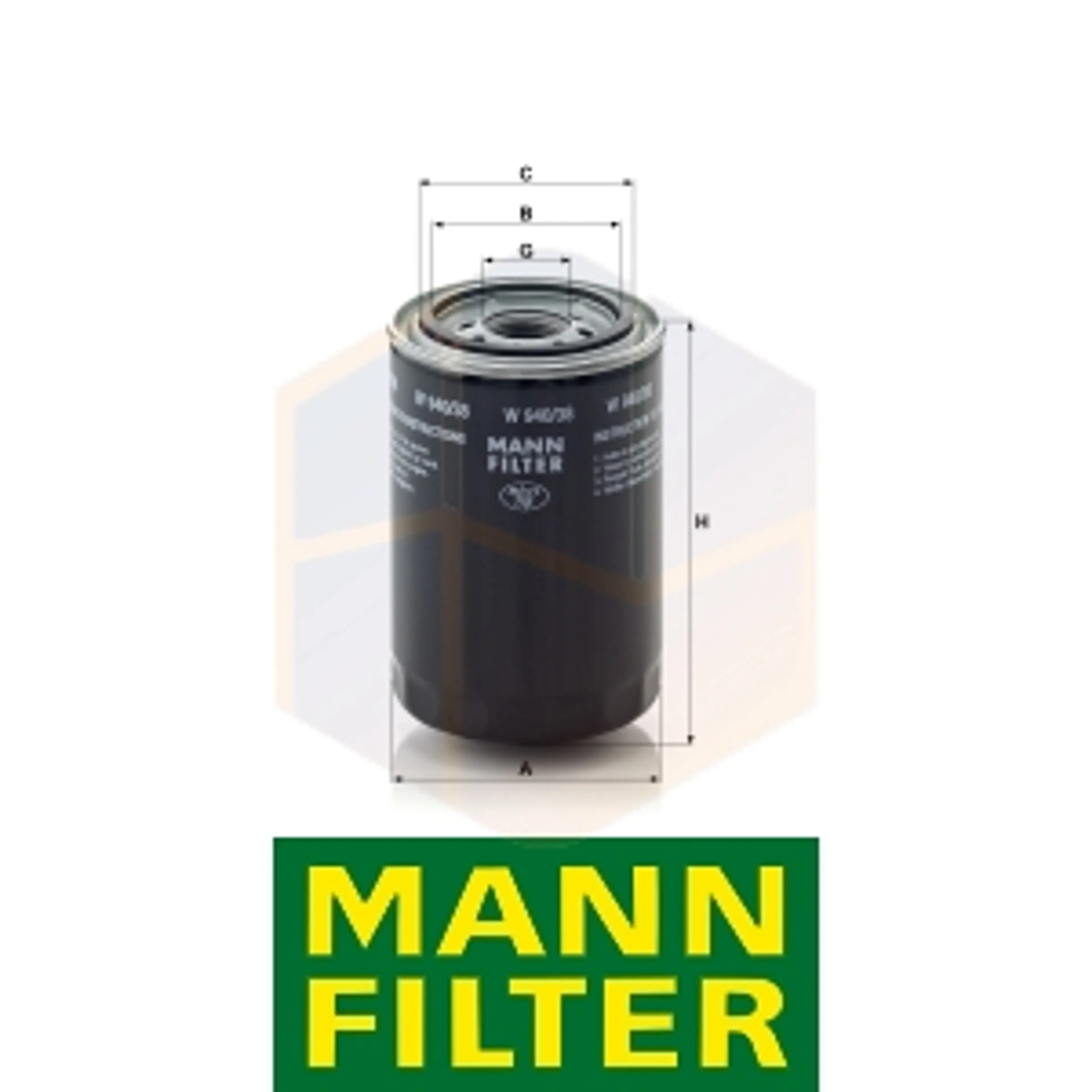 FILTRO ACEITE W 940/38 MANN