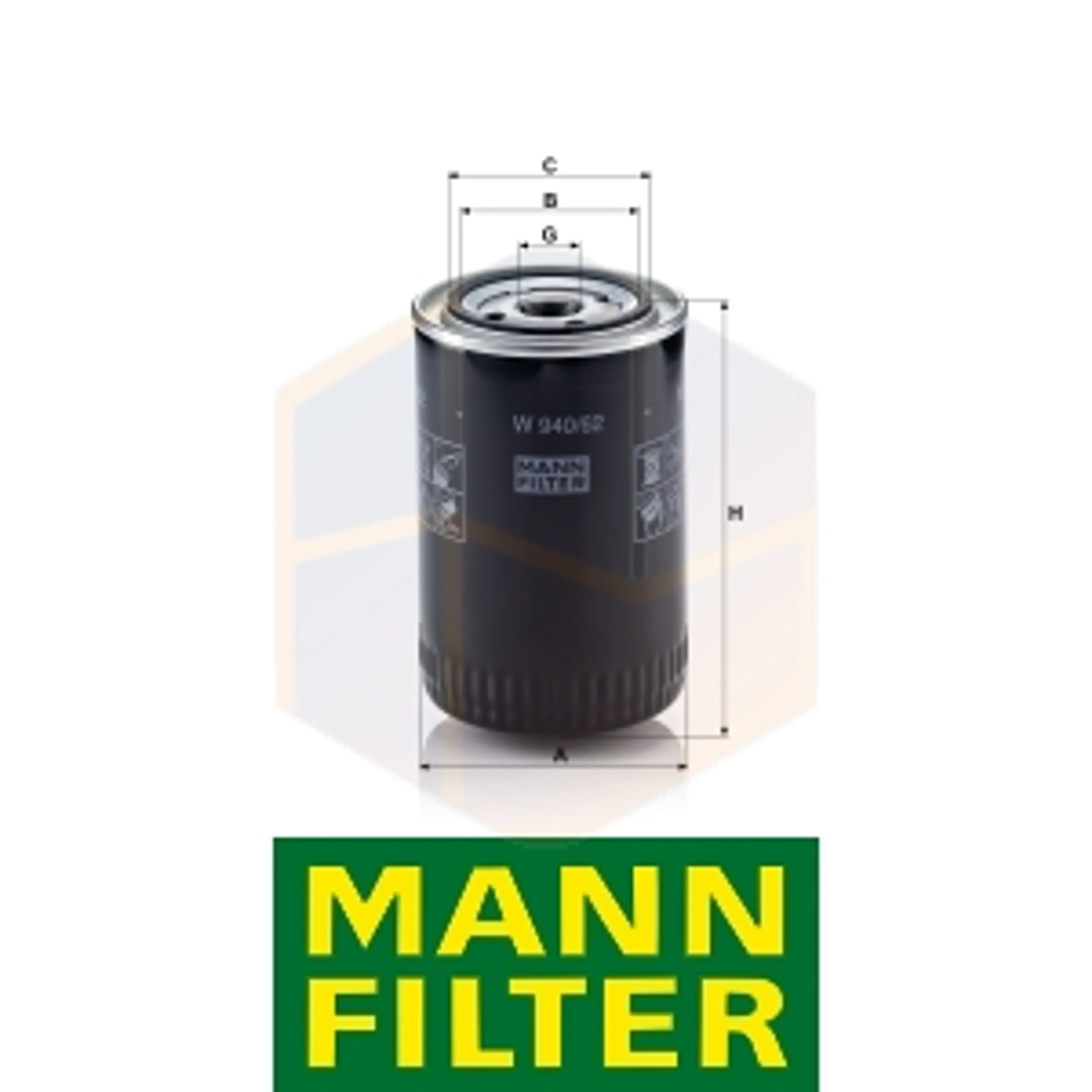 FILTRO ACEITE W 940/62 MANN