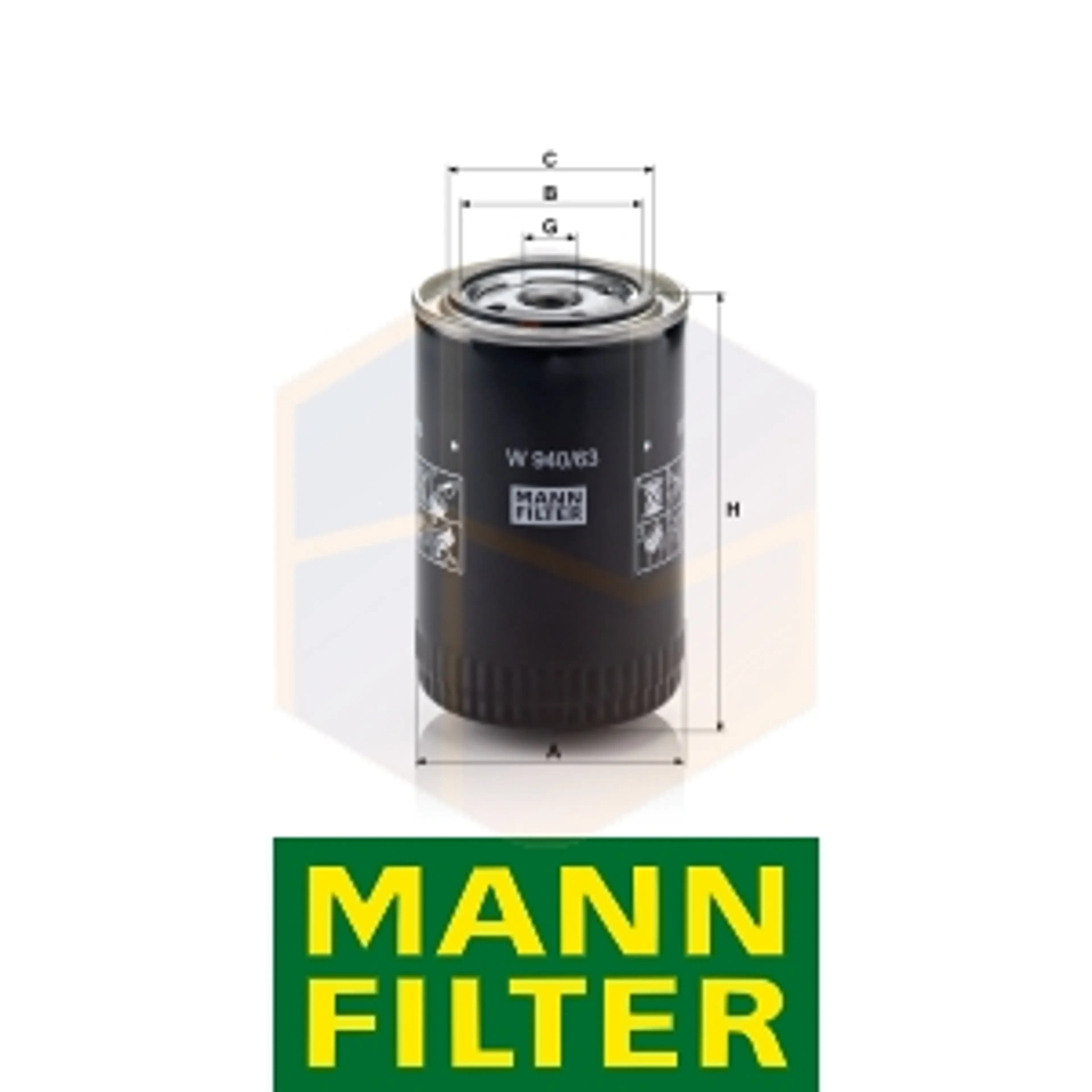 FILTRO ACEITE W 940/63 MANN