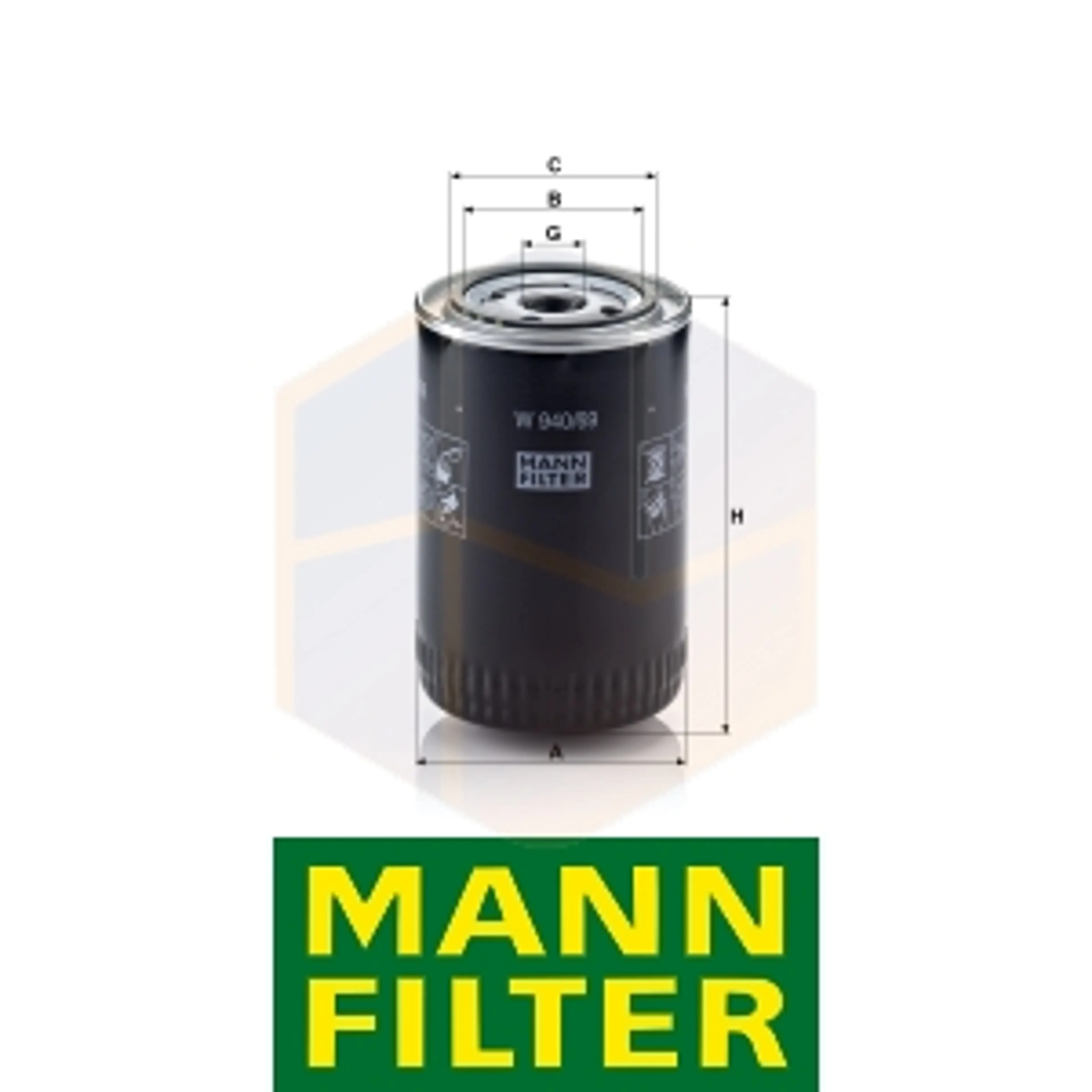 FILTRO ACEITE W 940/69 MANN