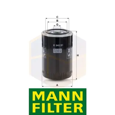 FILTRO ACEITE W 940/91 MANN