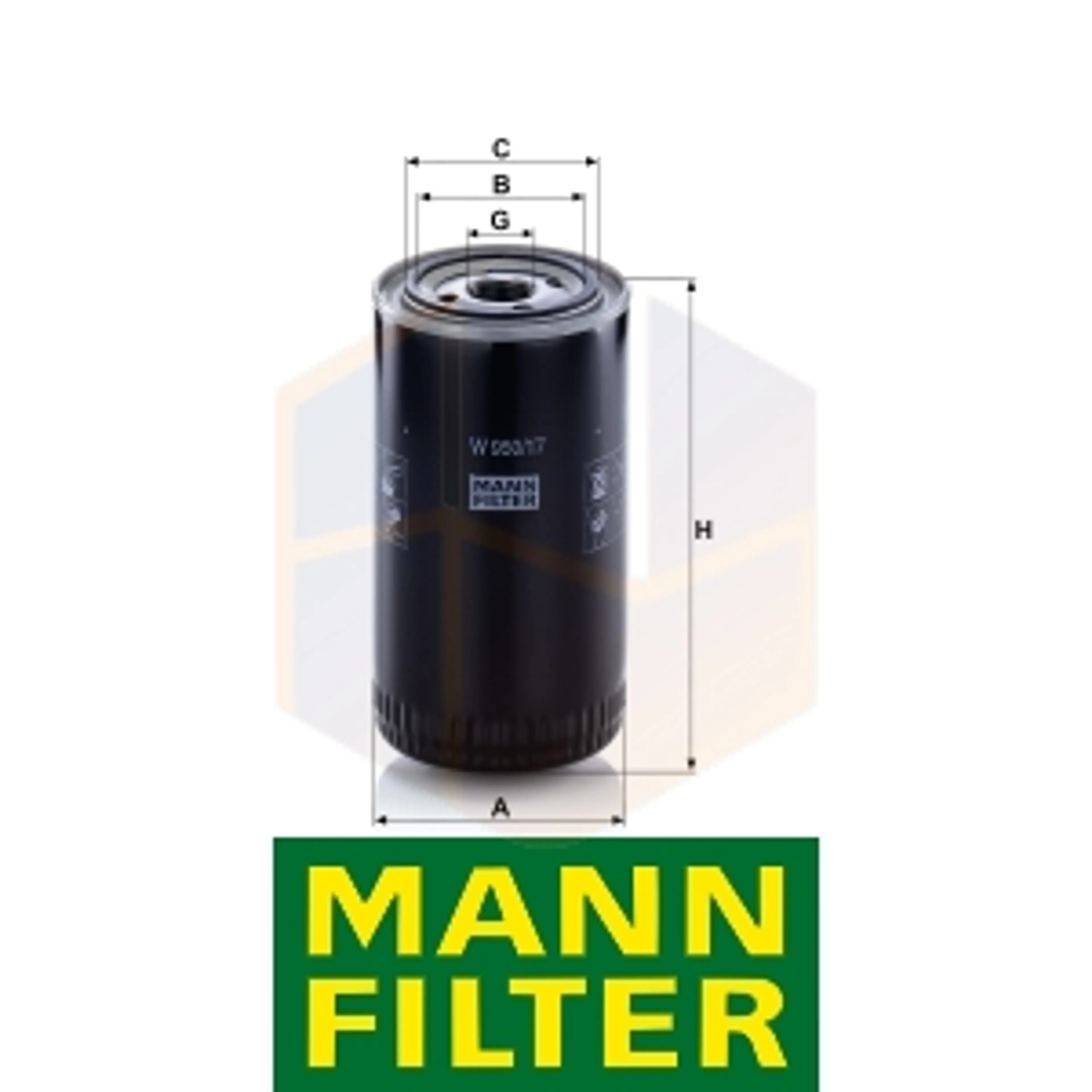 FILTRO ACEITE W 950/17 MANN